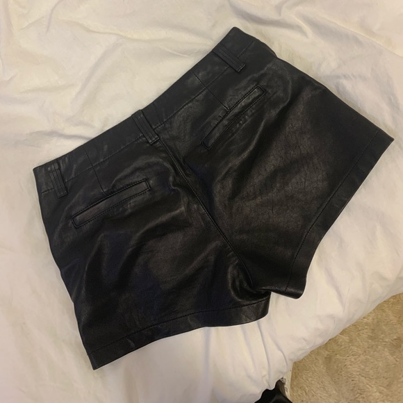 J brand lamb leather shorts - Picture 6 of 7